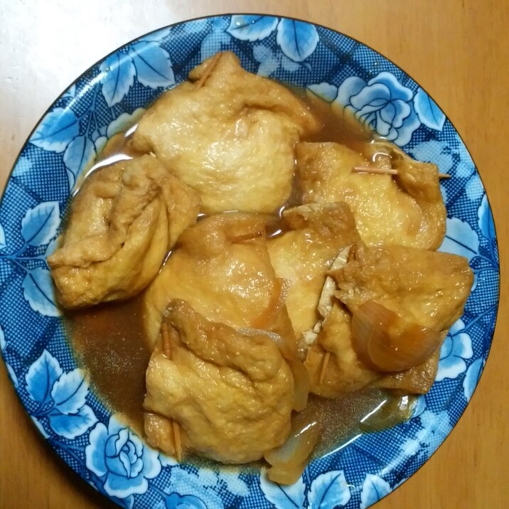 チーズ入り餅巾着のカレー風味煮